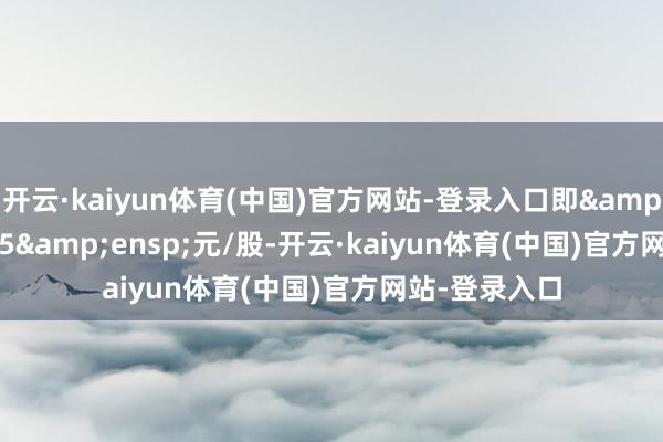 开云·kaiyun体育(中国)官方网站-登录入口即 15.15 元/股-开云·kaiyun体育(中国)官方网站-登录入口