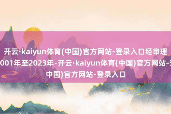 开云·kaiyun体育(中国)官方网站-登录入口经审理查明：2001年至2023年-开云·kaiyun体育(中国)官方网站-登录入口